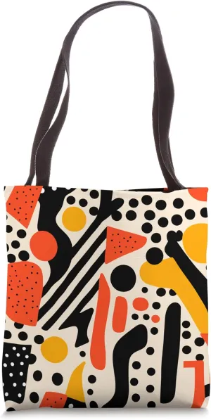 Aesthetic Boho Abstract Art - Modern Geometric Abstraction Tote Bag