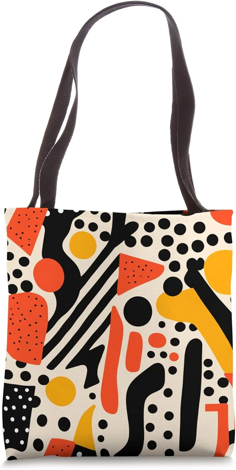 Aesthetic Boho Abstract Art - Modern Geometric Abstraction Tote Bag