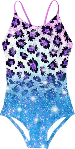 AIDEAONE Girls Swimsuit 3-12 Years One Piece Bathing Suit Quick Dry Beach Swimwear