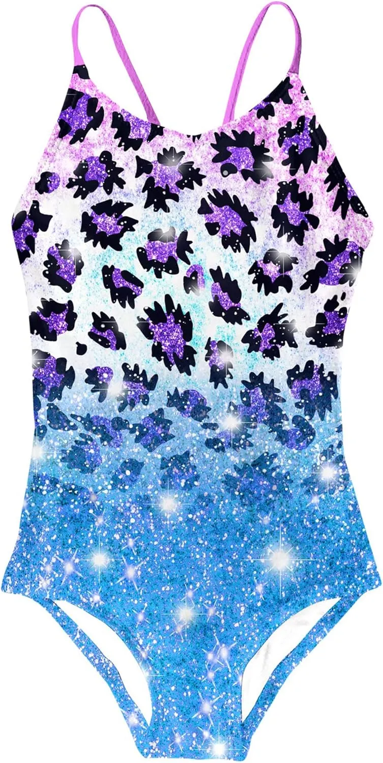 AIDEAONE Girls Swimsuit 3-12 Years One Piece Bathing Suit Quick Dry Beach Swimwear