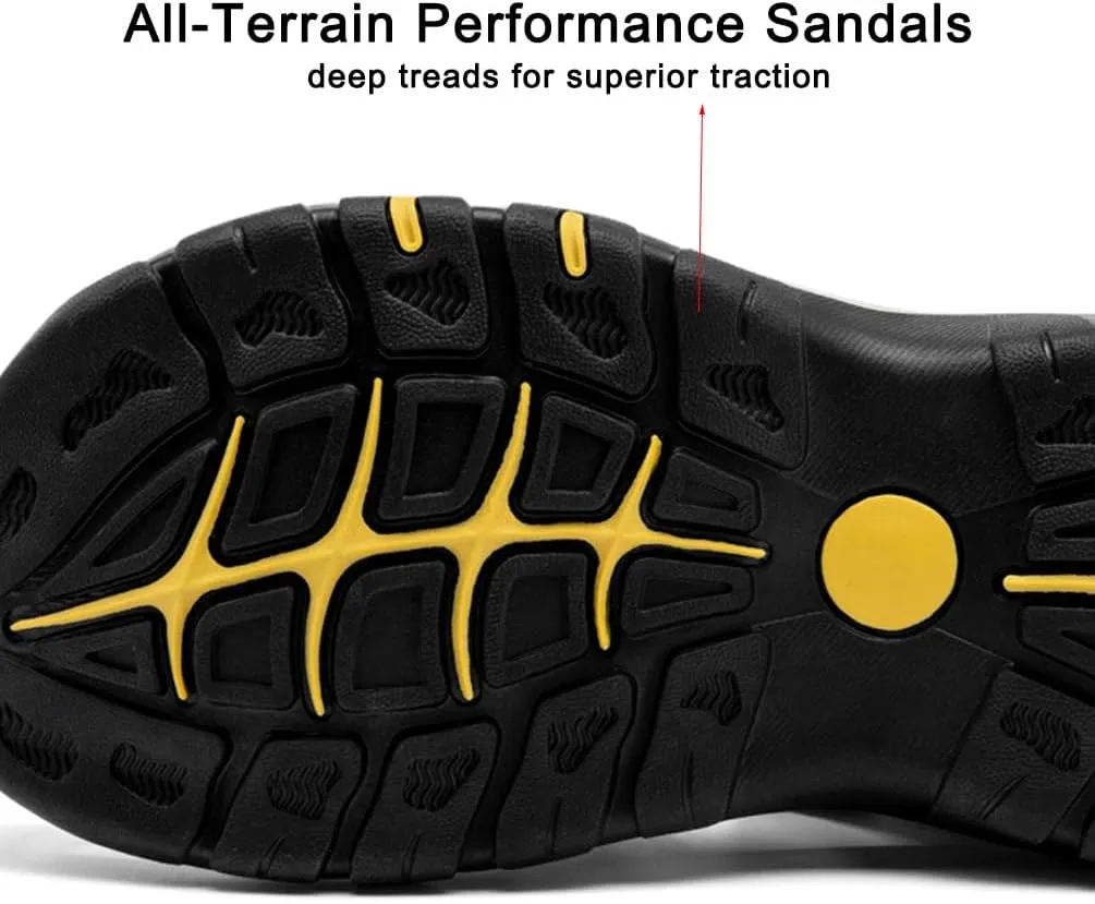 ailishabroy Men's Sport Sandals Closed-toe: Lightweight Quick-Dry Hiking Footwear