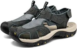 ailishabroy Men's Sport Sandals Closed-toe: Lightweight Quick-Dry Hiking Footwear