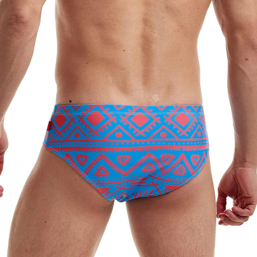 AIMPACT Mens Vintage Swim Briefs Sexy Bikini Swimwear Quick Dry Retro Swimsuit with Drawstring