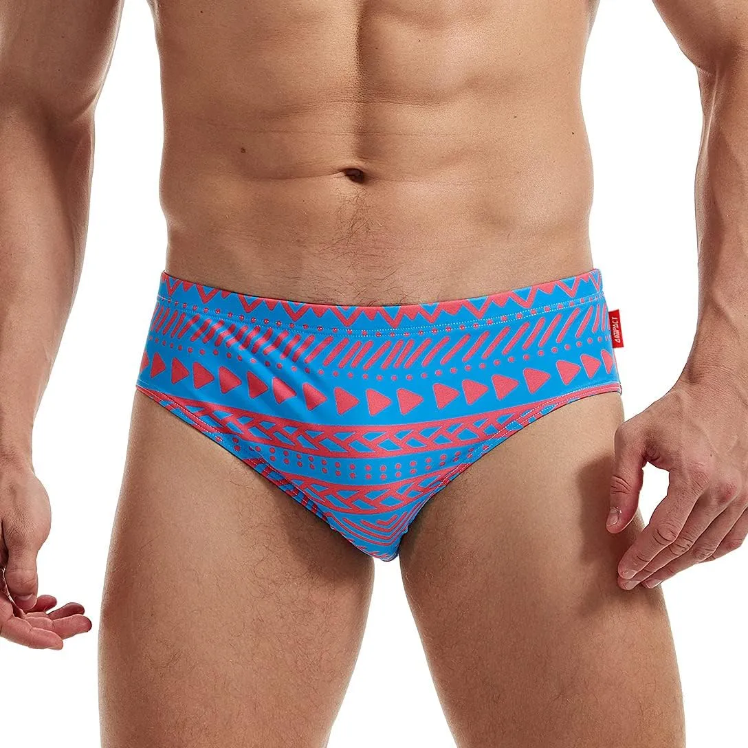 AIMPACT Mens Vintage Swim Briefs Sexy Bikini Swimwear Quick Dry Retro Swimsuit with Drawstring