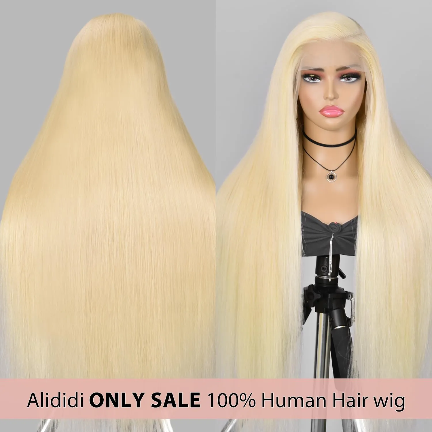 Alididi 613 13x6 Lace Front Wig Human Hair 200 Density Blonde Wig Human Hair 613 Lace Front Wig Human Hair Straight Lace Frontal Wig Human Hair Pre Plucked With Baby Hair (28Inch, 613 Blonde Wig)