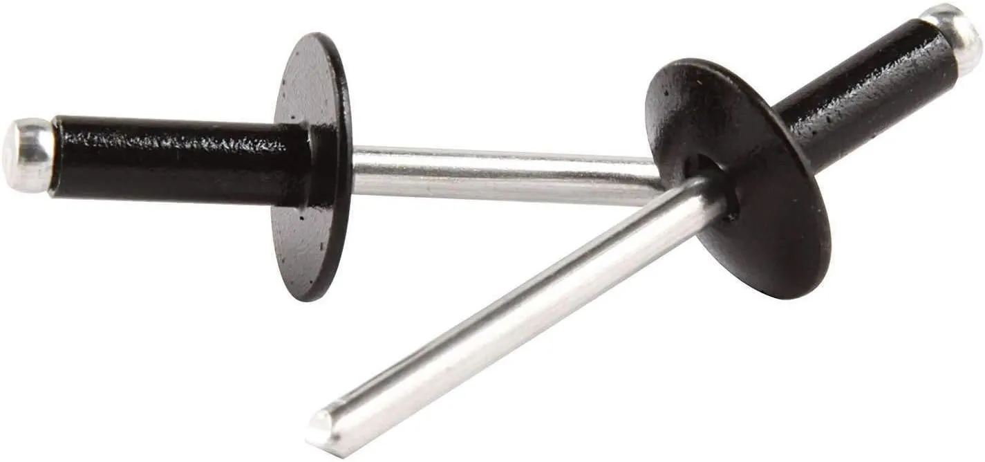 Allstar Performance ALL18170 Large Head Rivet, Steel, Black, Pack of 250
