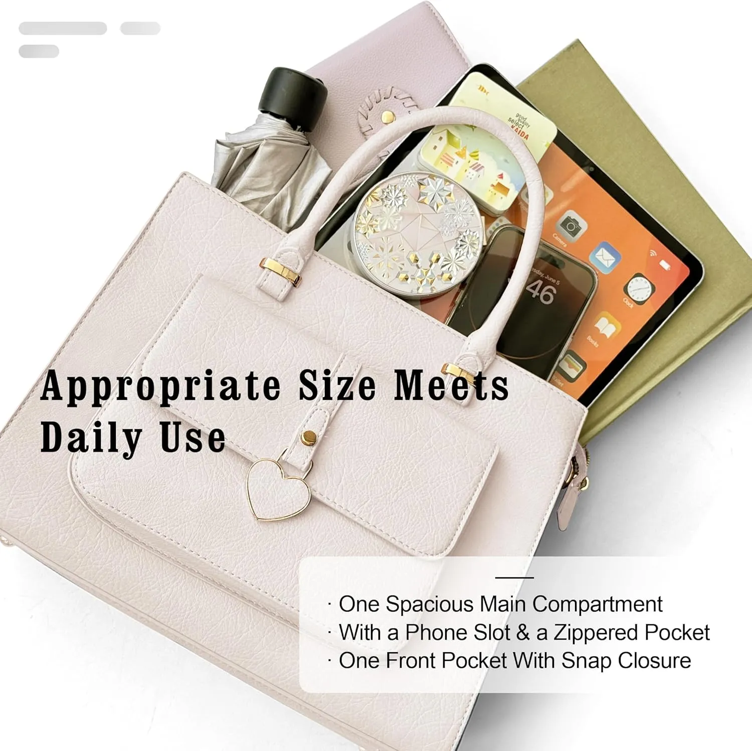 ALYSSA Tote Bag for Women Medium Crossbody Purse Shoulder Bag Top Handle Satchel Cute Wallet 3Pcs Handbags Set Gift