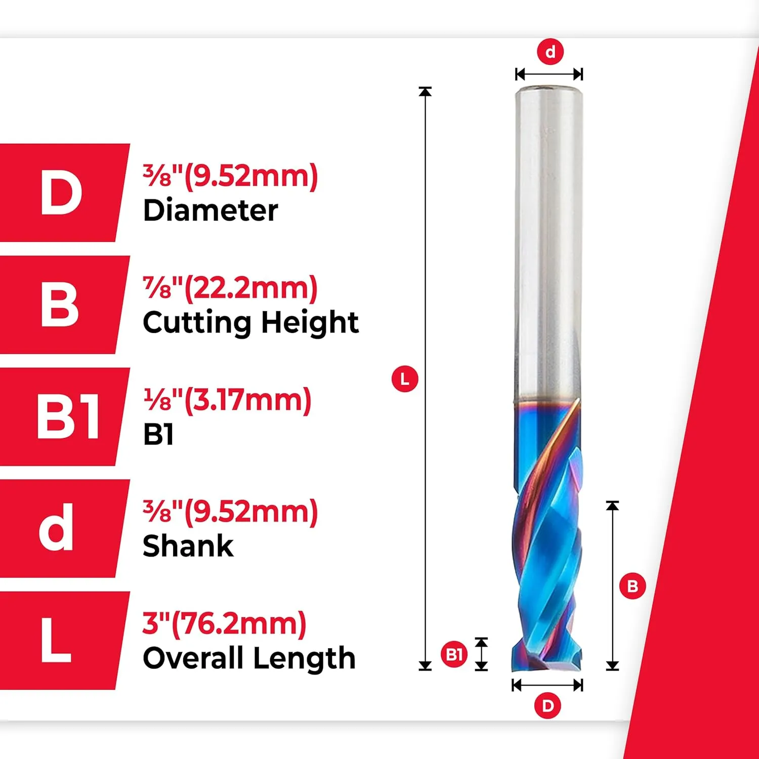 Amana Tool - 46367-K CNC Solid Carbide Spektra Extreme Tool Life Coated Mortise Compressio