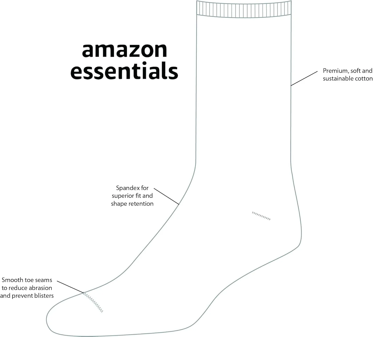 Amazon Essentials Men's Dress Socks, 5 Pairs