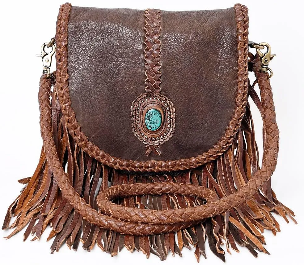 American Darling Messenger Genuine Leather Women Bag Western Handbag Purse