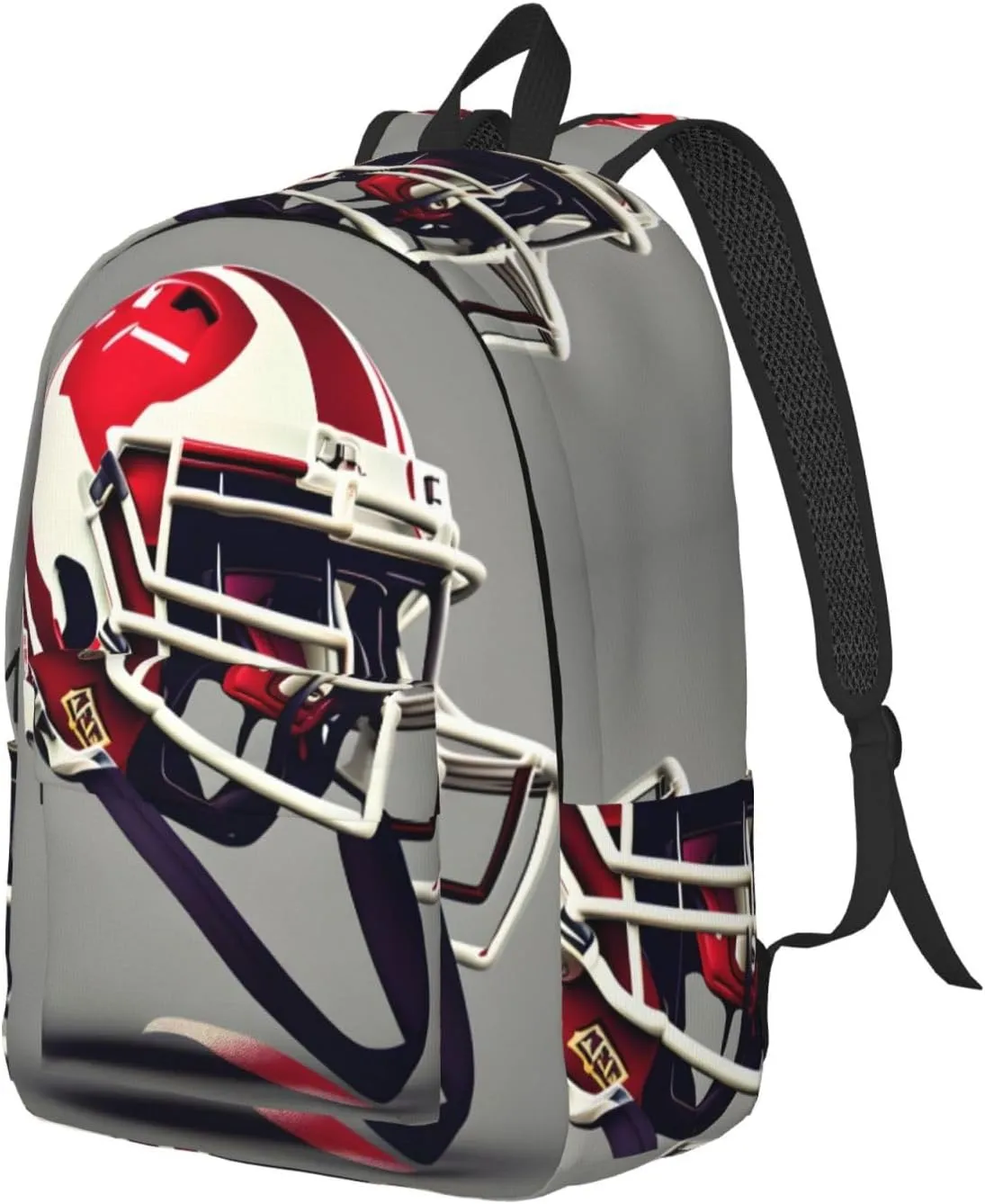 American Football Print Laptop Backpack For Women Travel Canvas Bookbag For Men Outdoor Fashion Casual Daypack, Medium, SB-122