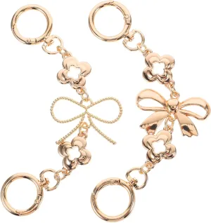 Angoily Metal Bag Extender Chain Bow Replacement Handbag Chain Bowknot Design Easy to Replace