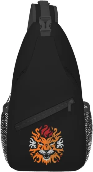 Angry Lion Crossbody Bags For Women Men Chest Backpack Gym Shoulder Bag Travel Outdoor Sports Casual Crossbody Bags