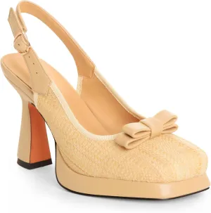 ANN CREEK Womens Slingback Pumps Square Toe Block High Heels Platform for Women Mary Jane Braid Dress Wedding Prom Party Office Ladies