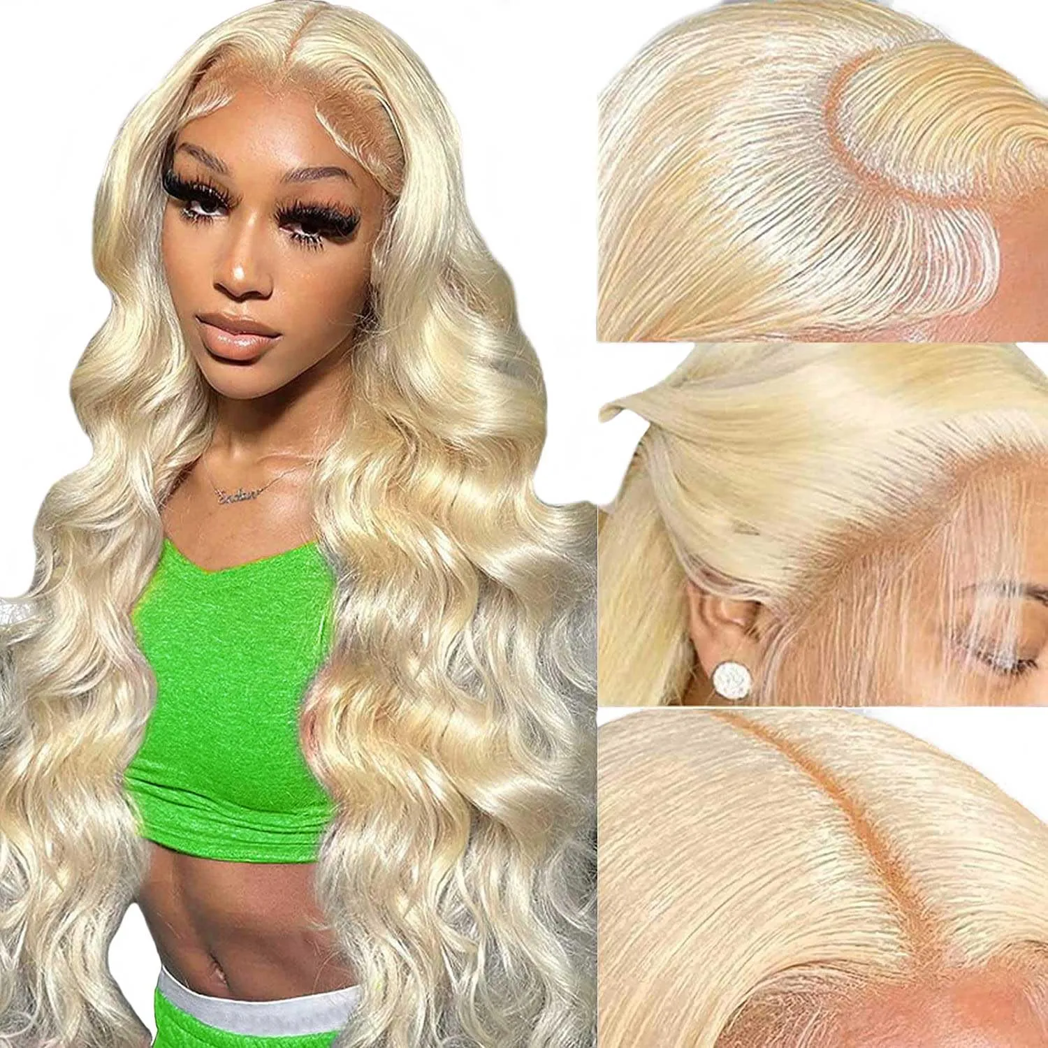 ANNELBEL 250% Density 613 Body Wave Lace Front Wig Human Hair 13x4 HD Blonde Wig Transparent Lace Wigs for Women Glueless Frontal Wigs 22 Inch