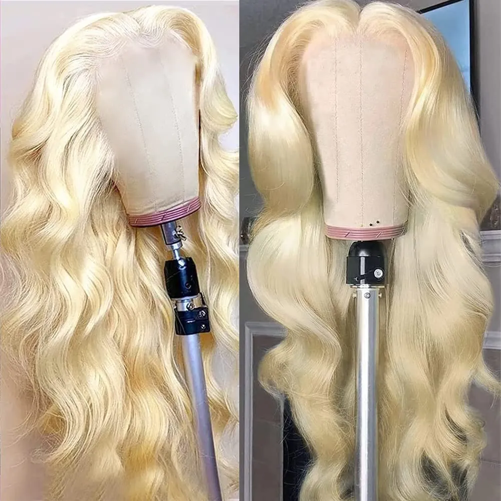 ANNELBEL 250% Density 613 Body Wave Lace Front Wig Human Hair 13x4 HD Blonde Wig Transparent Lace Wigs for Women Glueless Frontal Wigs 22 Inch