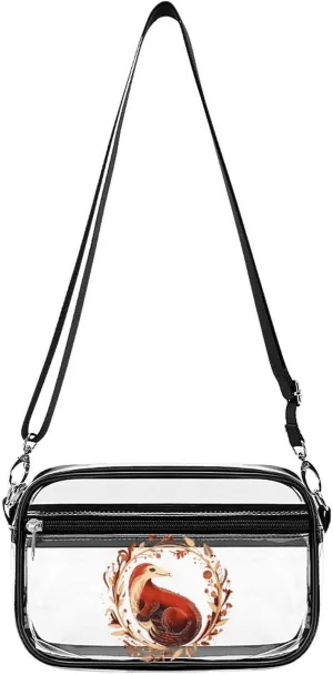 Anteater Print Clear Bag PVC Clear Crossbody Purse Bag Transparent Messenger Bag Shoulder Handbag