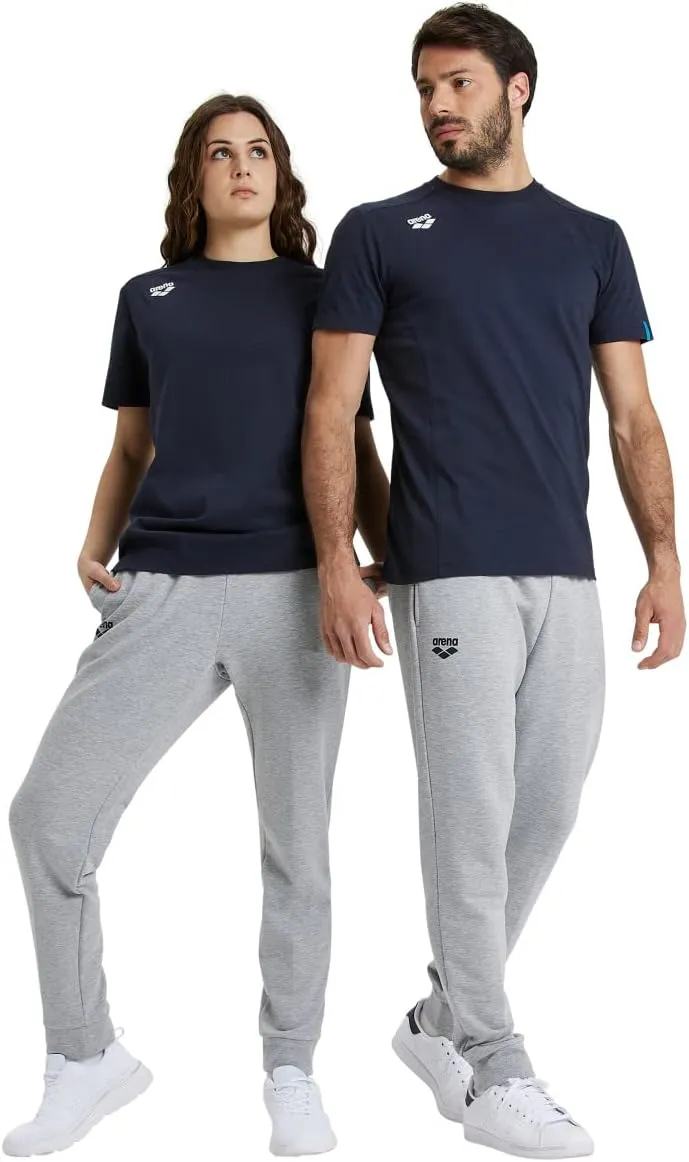 ARENA Team Unisex Panel Cotton T-Shirt Short Sleeve Crew Neck Regular Fit Workout Top Men's and Women's Active Tee