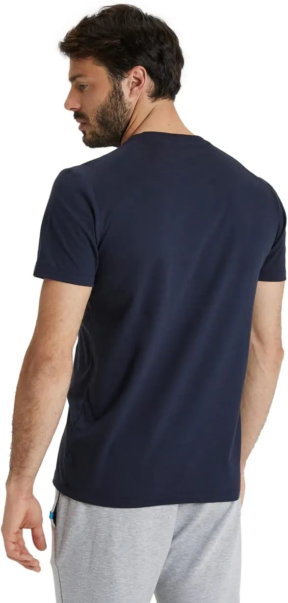 ARENA Team Unisex Panel Cotton T-Shirt Short Sleeve Crew Neck Regular Fit Workout Top Men's and Women's Active Tee