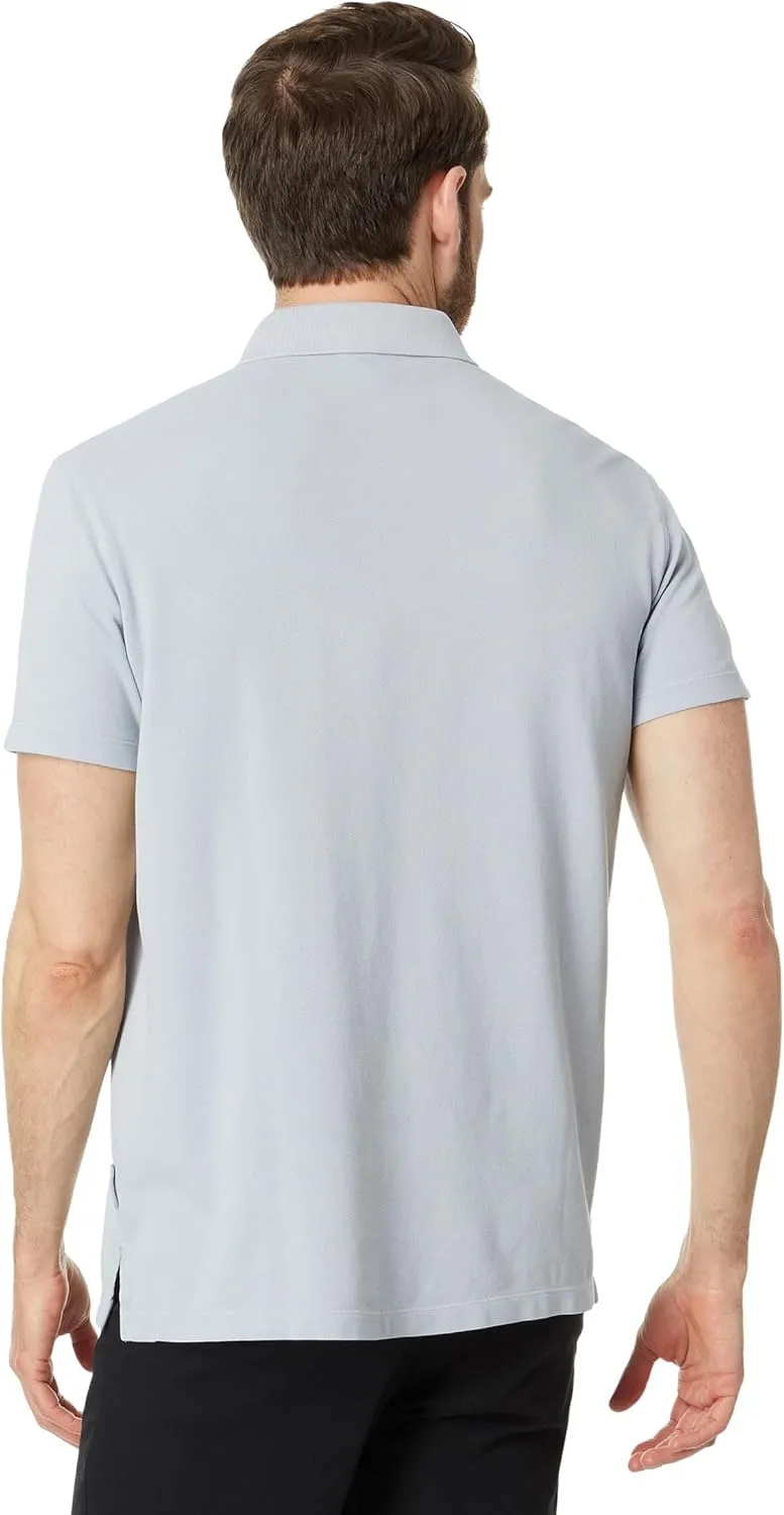 Armani Exchange Men's Regular Fit Solid Colored Sun Washed Pique Polo