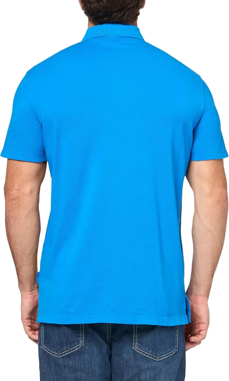 Armani Exchange Men's Regular Fit Solid Colored Sun Washed Pique Polo