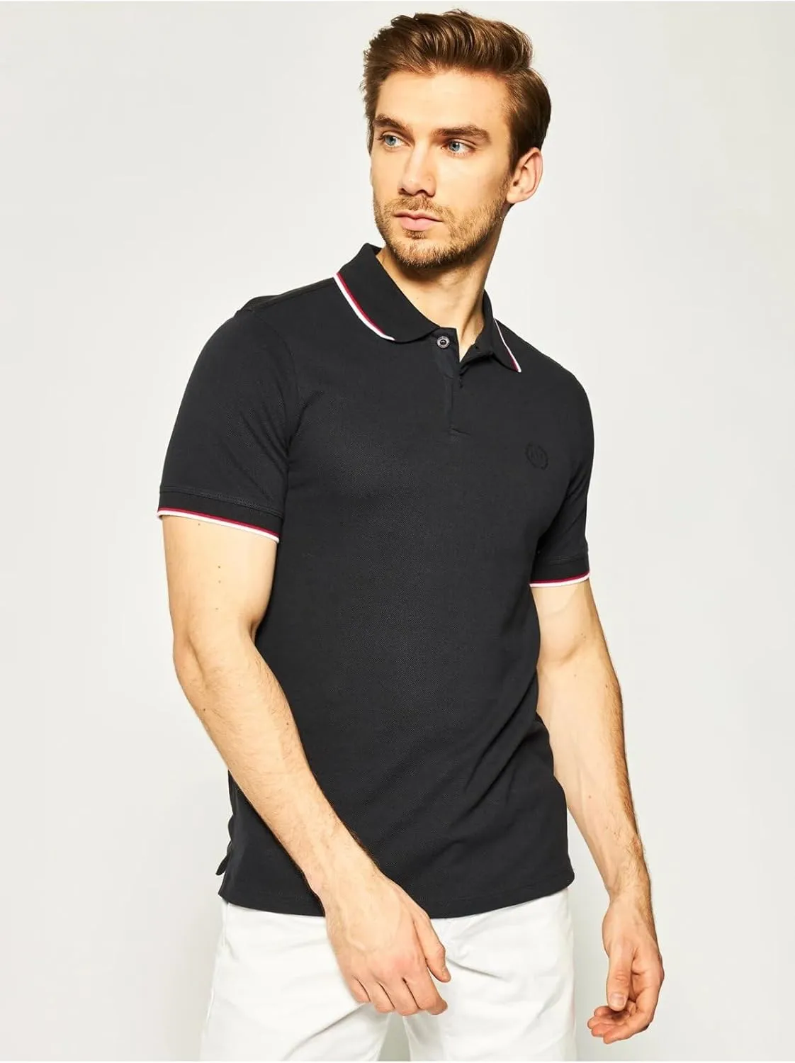 Armani Exchange Men's Short Sleeve Jersey Knit Polo