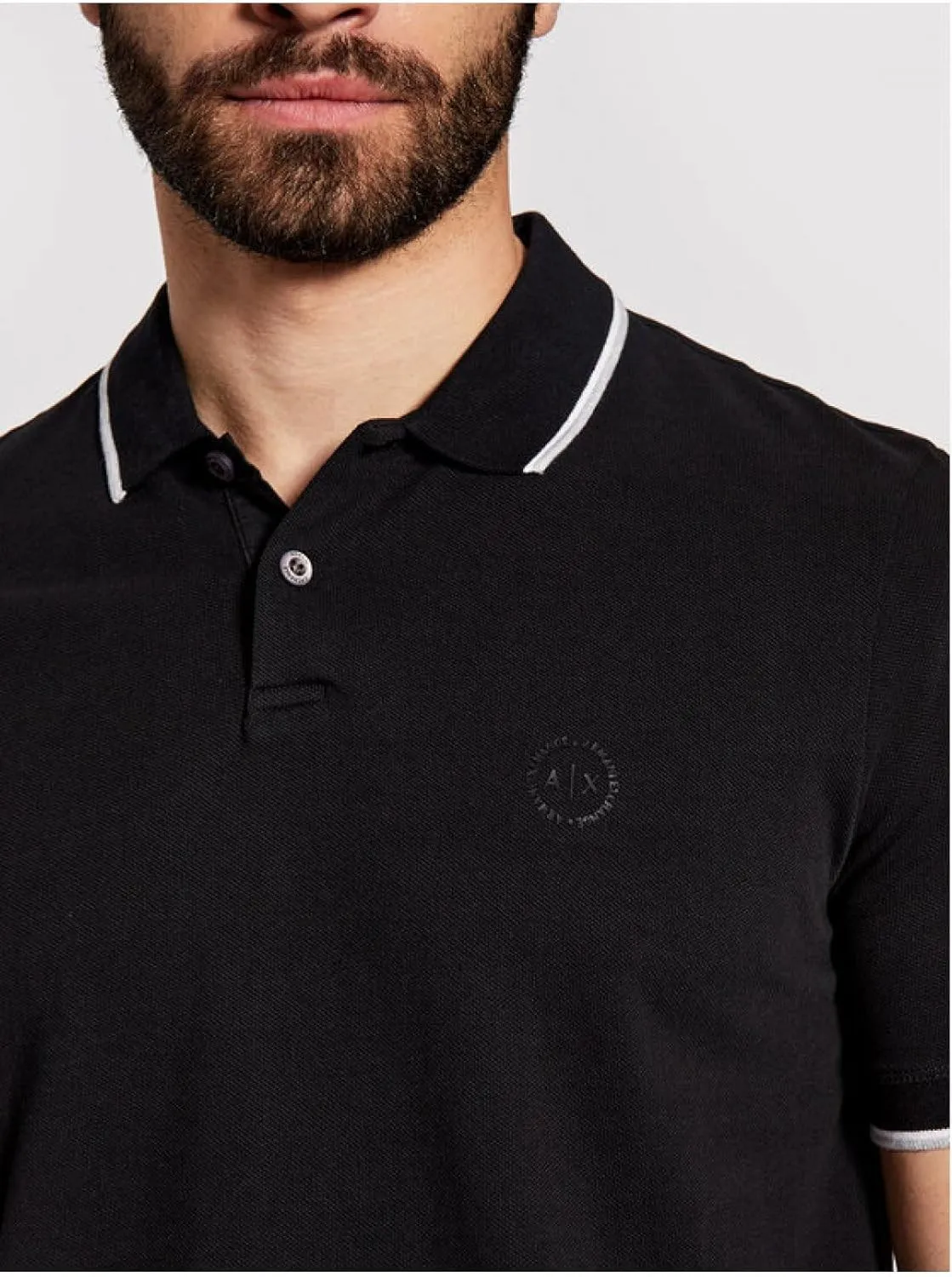 Armani Exchange Men's Short Sleeve Jersey Knit Polo