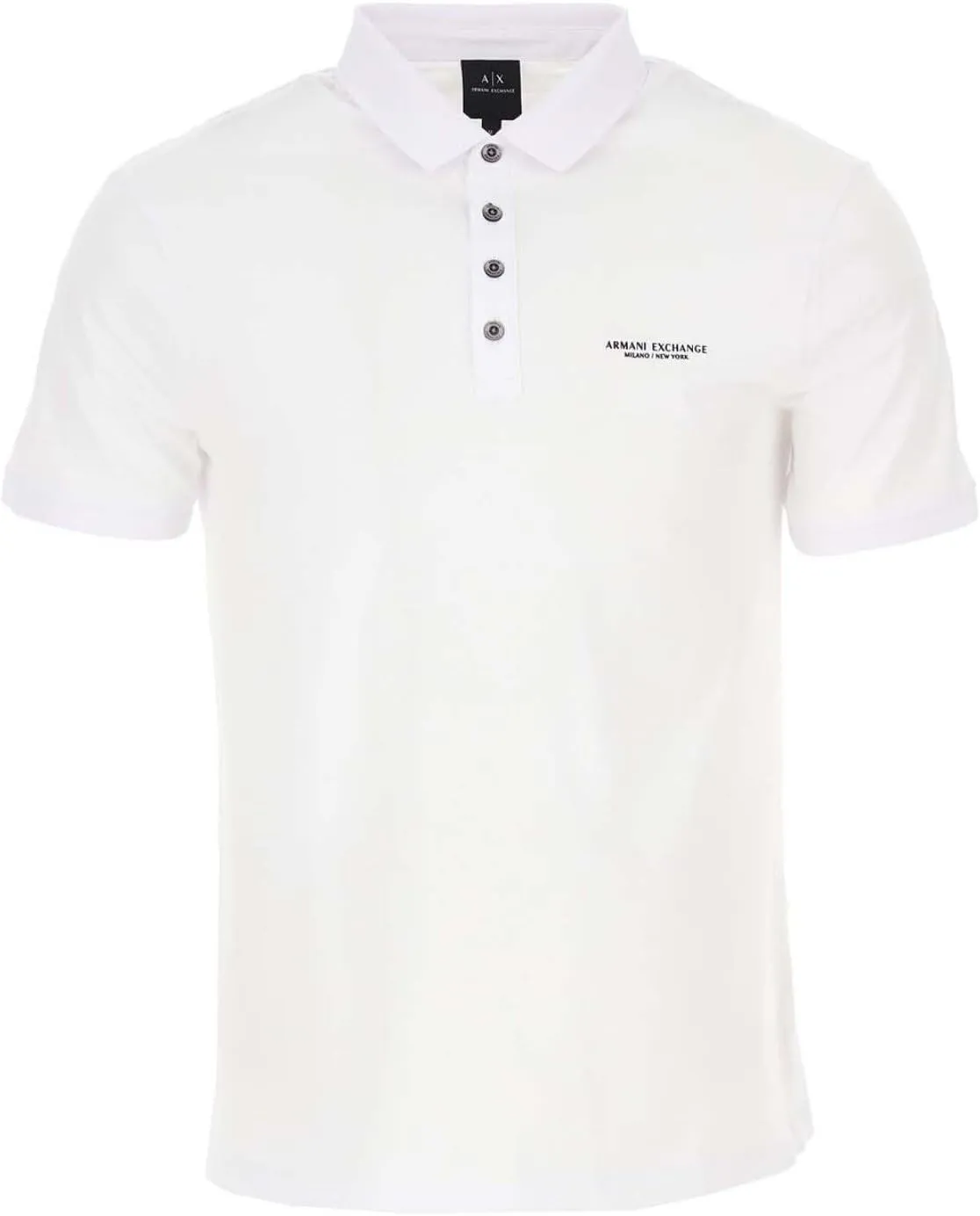 Armani Exchange Men's Short Sleeve Milano/New York Logo Jersey Polo Shirt