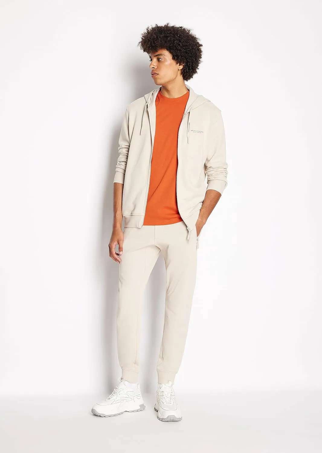Armani Exchange Men's Solid Colored Basic Pima Crew Neck Tee