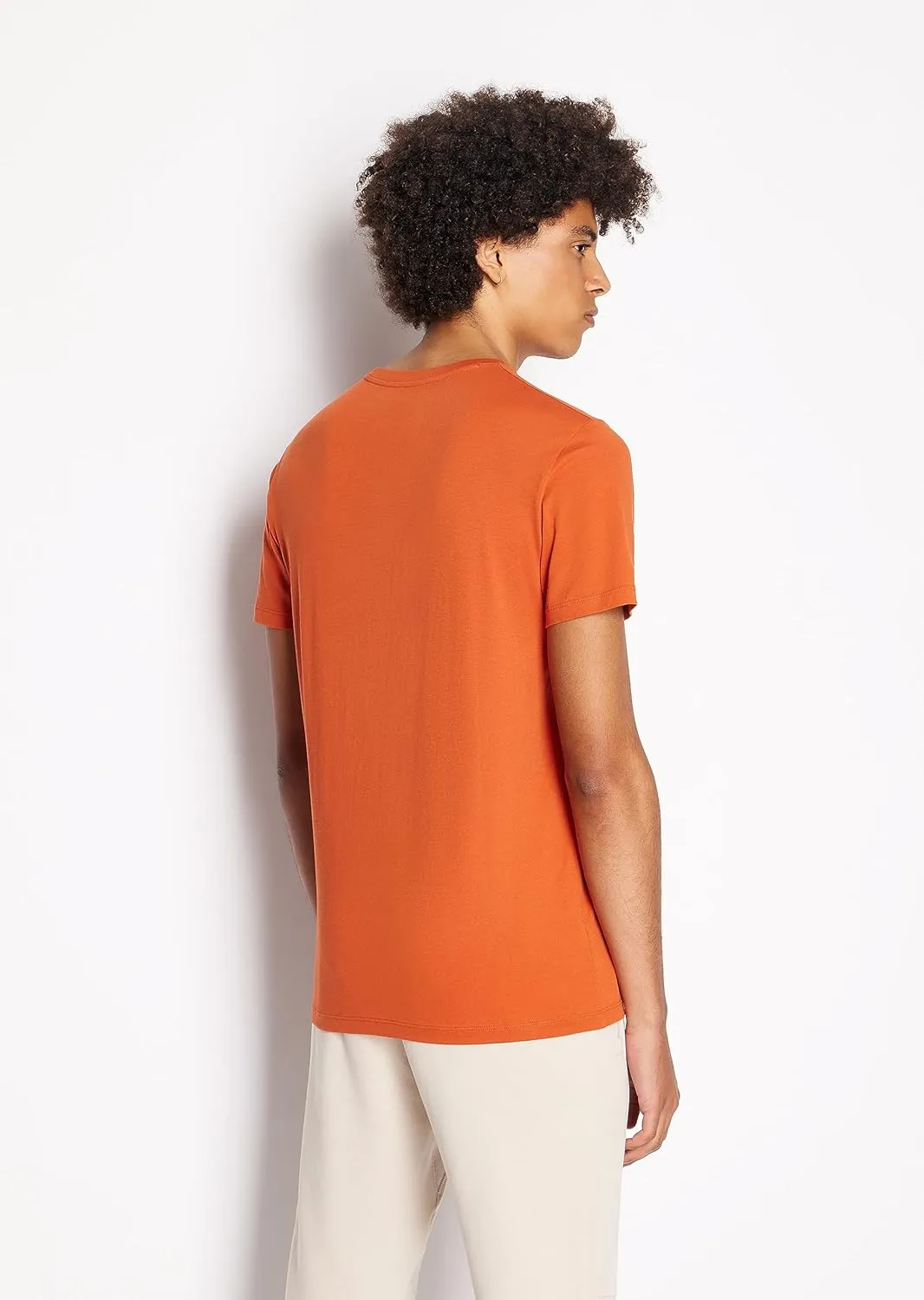 Armani Exchange Men's Solid Colored Basic Pima Crew Neck Tee