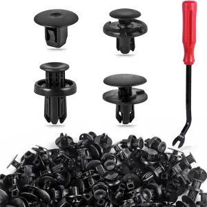 Assortment Push Retainer Clips Kit with 4 Size Compatible Honda Acura Accord Civic Fender Liner Bumper Replace 91501-TR0-003, 91512-SX0-003 - 121pcs in 1 Pack (PP009)