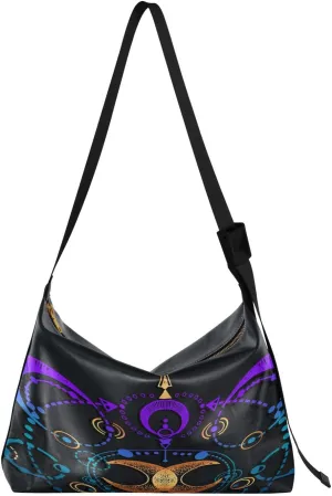 Astronomical Moon Stars Hobo Crossbody Bags for Women Leather Large Shoulder Bag Cross Body Colored Boho Trendy Womens Tote Bags Handbag for Travel Shopping