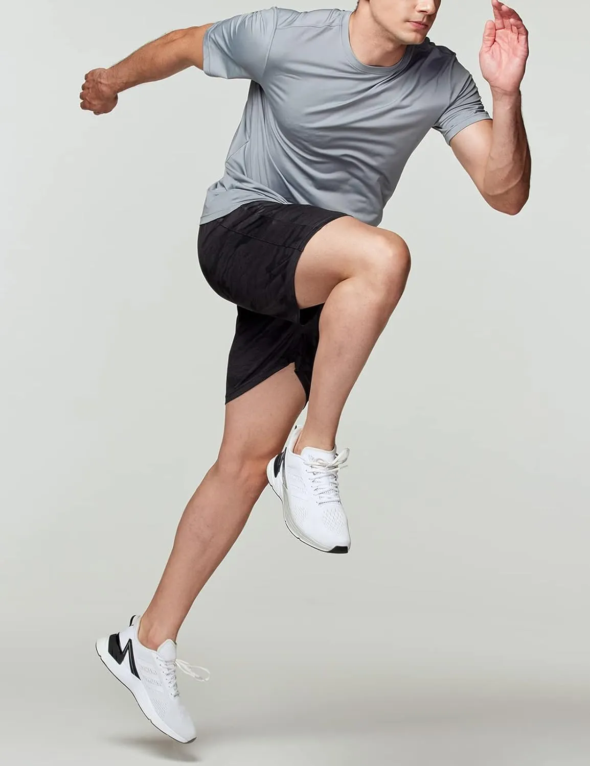 ATHLIO Men's Workout Running Shirts, Sun Protection Quick Dry Athletic Shirts, Short Sleeve Gym T-Shirts