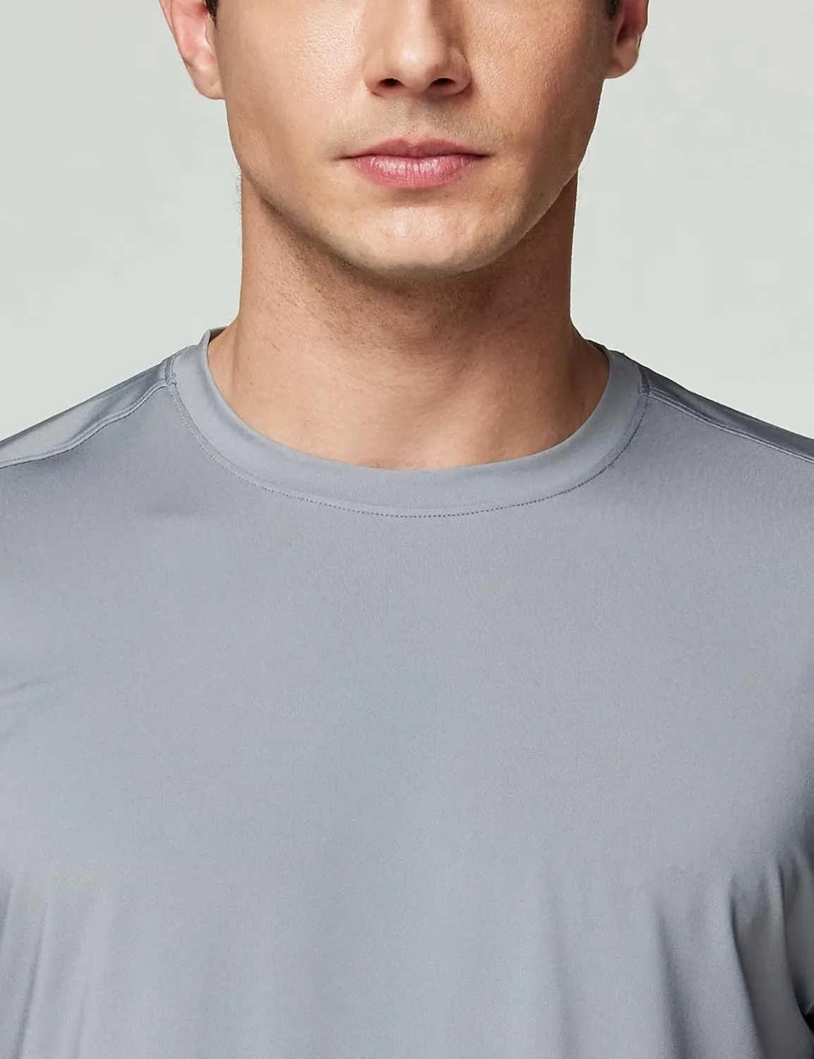 ATHLIO Men's Workout Running Shirts, Sun Protection Quick Dry Athletic Shirts, Short Sleeve Gym T-Shirts