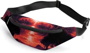 Atom Bomb Mushroom Cloud Belt Bag Waist Bag Pouch with Adjustable Strap Crossbody Bag for Women Men