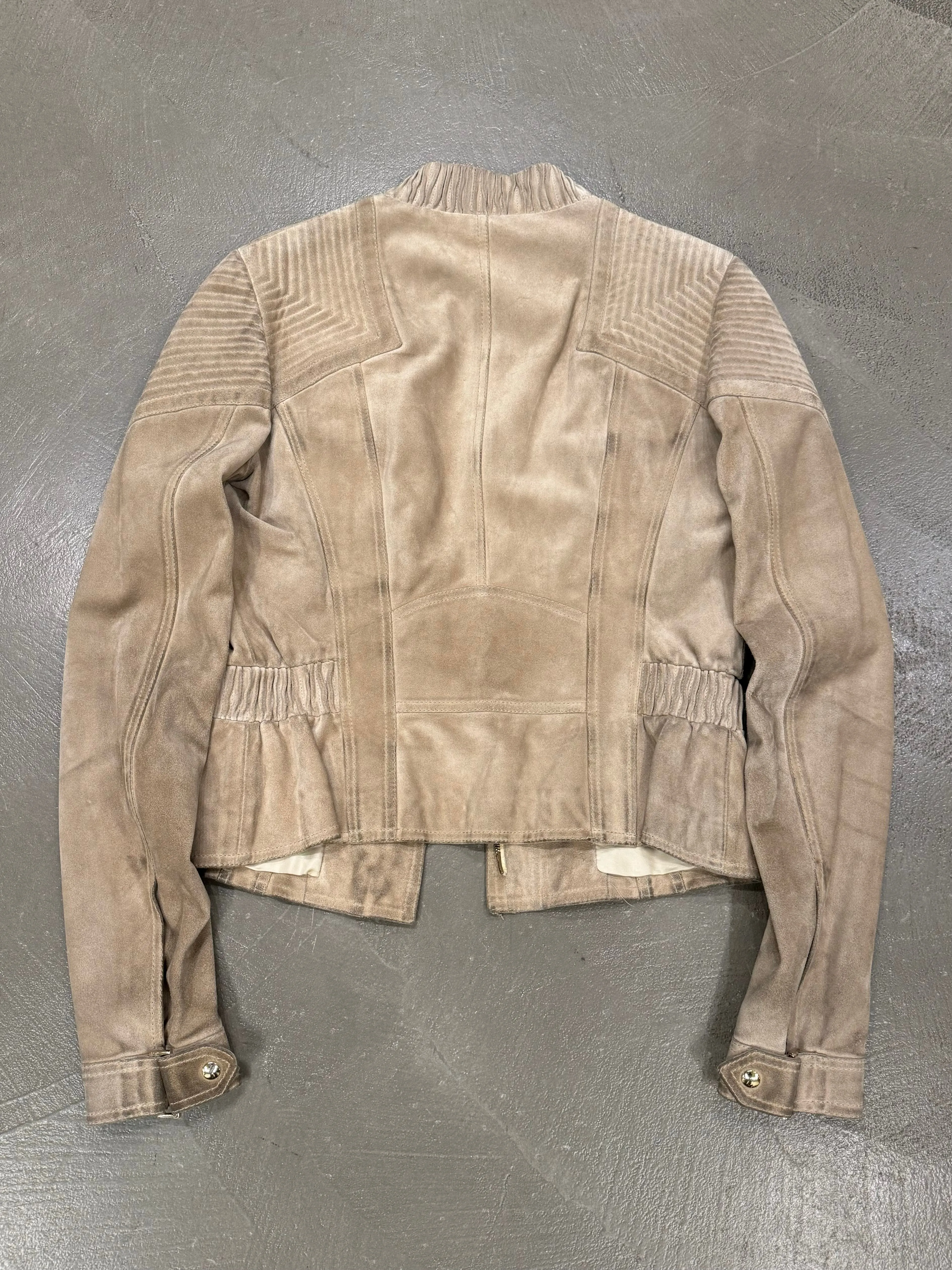 A/W2004 Gucci by Tom Ford western paneled suede leather jacket