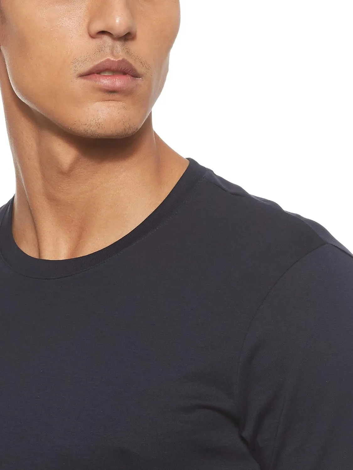AX Armani Exchange Men's Solid Colored Basic Pima Crew Neck