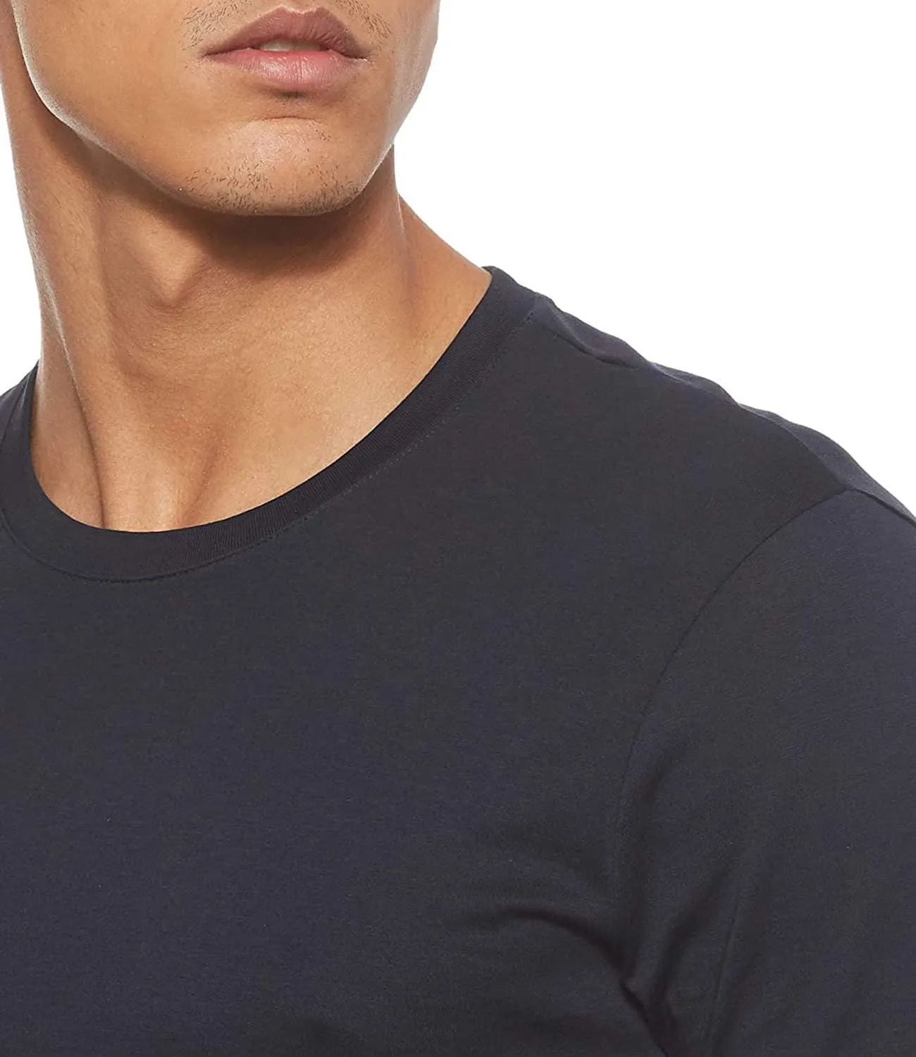 AX Armani Exchange Men's Solid Colored Basic Pima Crew Neck