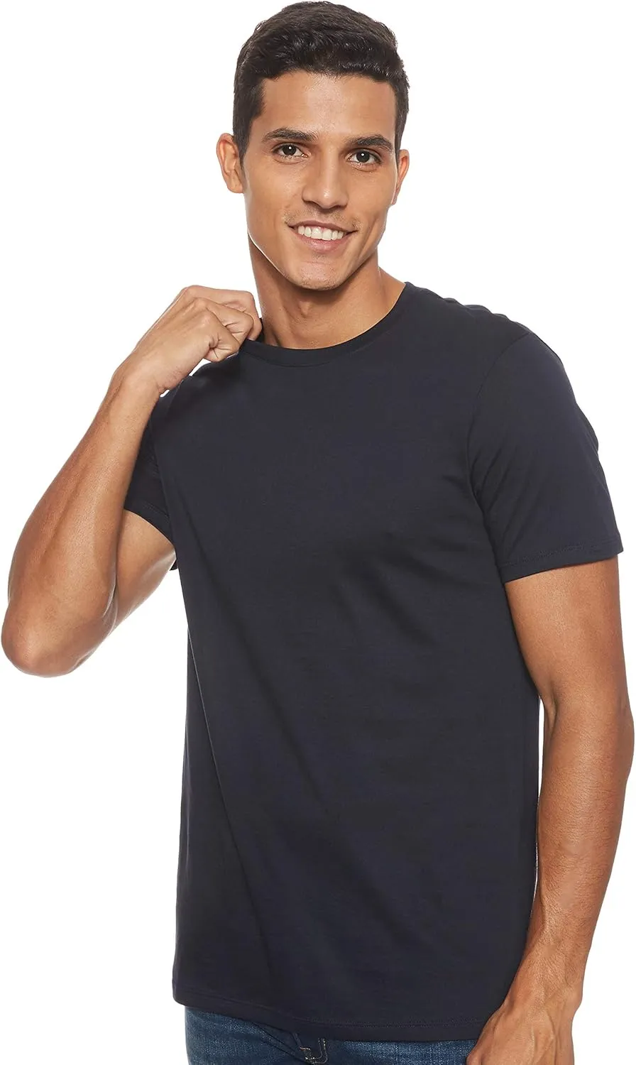 AX Armani Exchange Men's Solid Colored Basic Pima Crew Neck