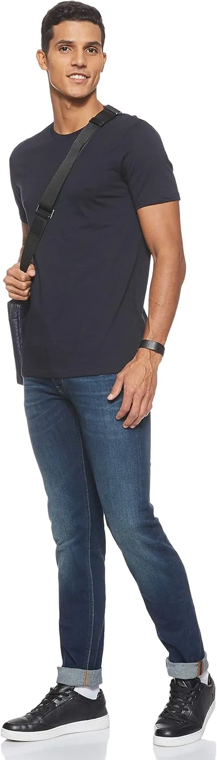 AX Armani Exchange Men's Solid Colored Basic Pima Crew Neck