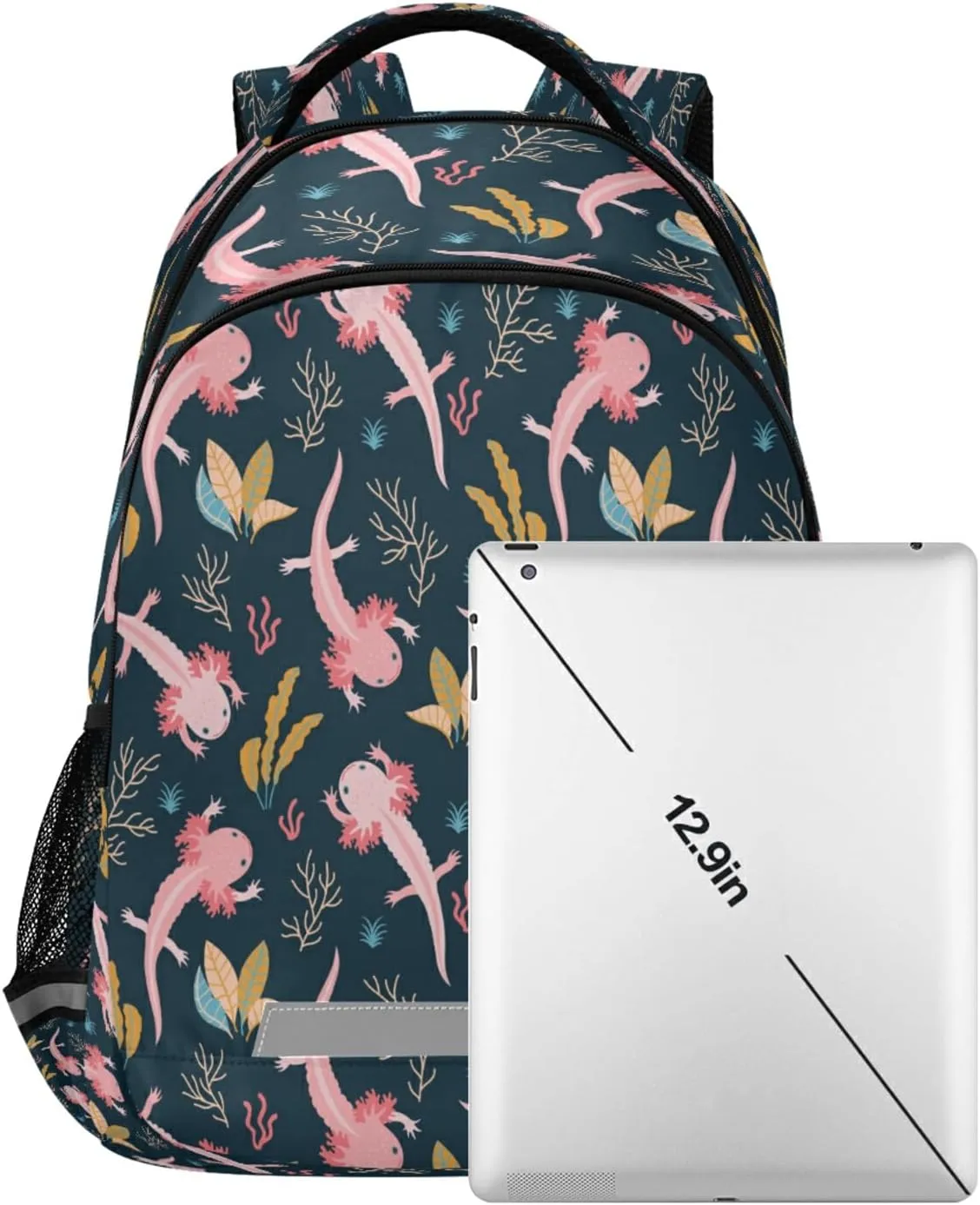 Axolotl Backpack for Girls Kids Boys School Bookbags,Student Laptop Backpack Carrying Bag Casual Lightweight Travel Sports Day Packs
