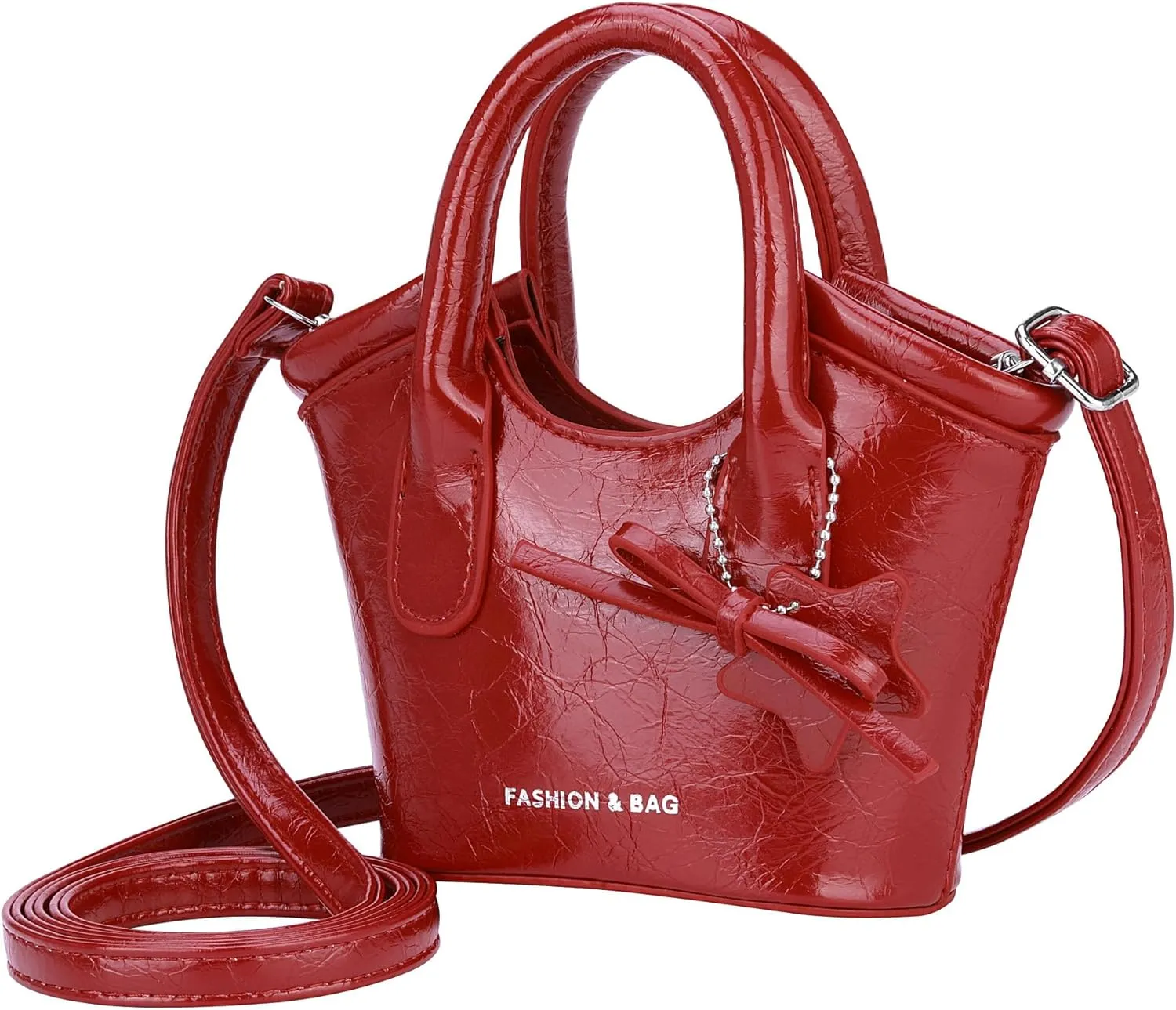 Ayliss Mini Purses for Women Cute Purses Bowknot Crossbody Bag Top Handle Mini Clutch Handbag Y2k Purse Bag PU Leather