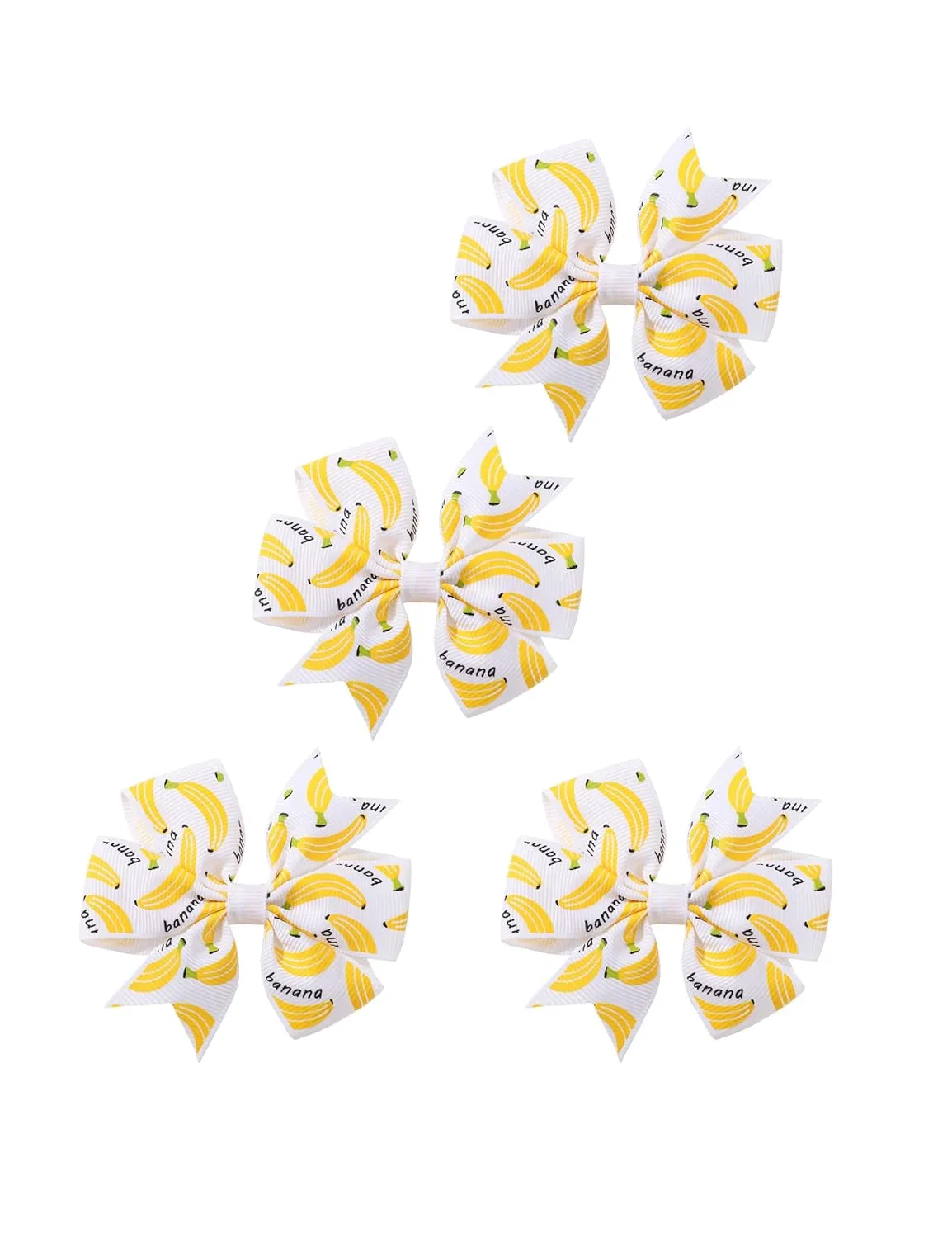 Baby Girls Banana Bow Hair Clips Kids Girls Fruits Bowknot Girls Banana Hair Bow Clips BBG94 (A4)