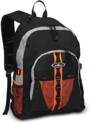 Backpack w/Dual Mesh Pocket, Orange