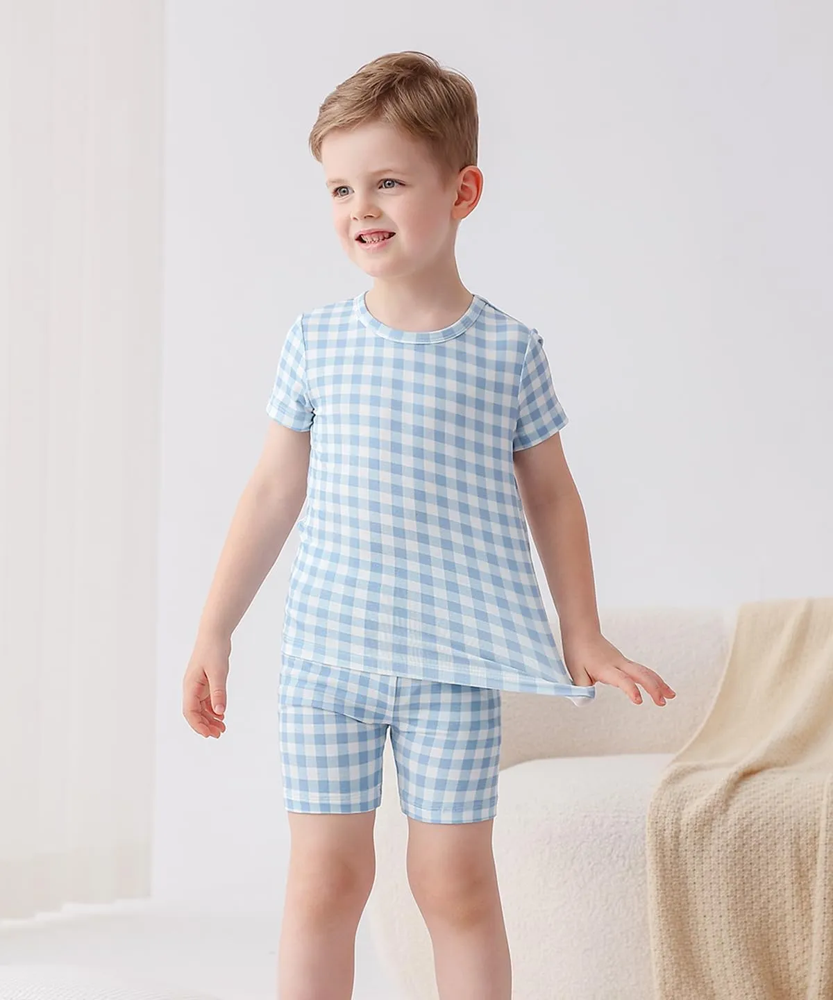 Bafeicao Bamboo Viscose Toddler Pajamas, Baby Boys Girls Summer Snug-Fit Sleepwear Daily