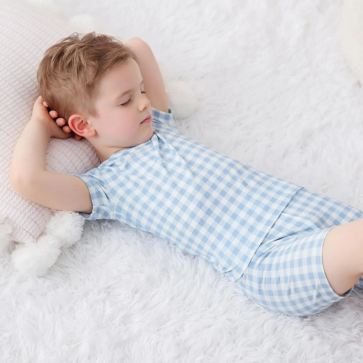 Bafeicao Bamboo Viscose Toddler Pajamas, Baby Boys Girls Summer Snug-Fit Sleepwear Daily