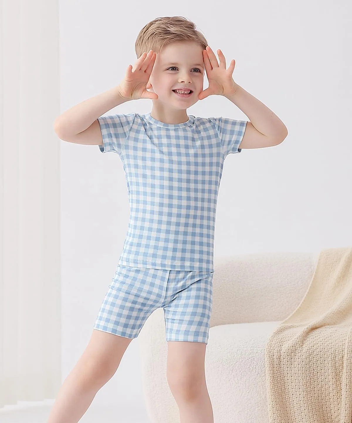 Bafeicao Bamboo Viscose Toddler Pajamas, Baby Boys Girls Summer Snug-Fit Sleepwear Daily