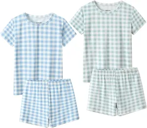 Bafeicao Bamboo Viscose Toddler Pajamas, Baby Boys Girls Summer Snug-Fit Sleepwear Daily