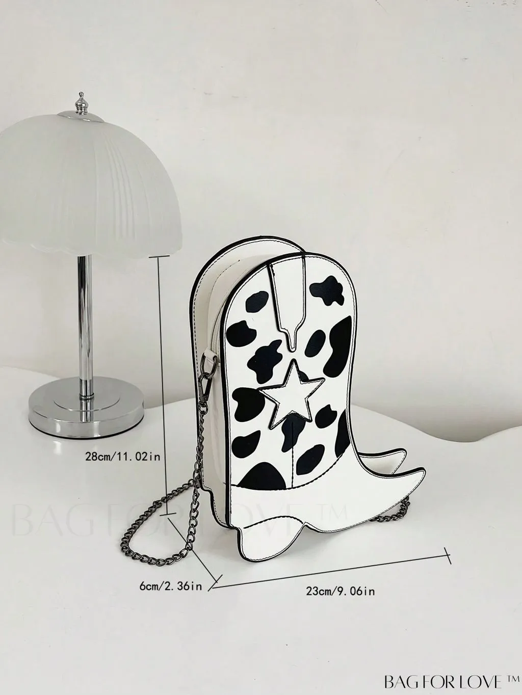 BagForLove - Chic Pink Cow Print Chain Bag - A Fun and Stylish Accessory