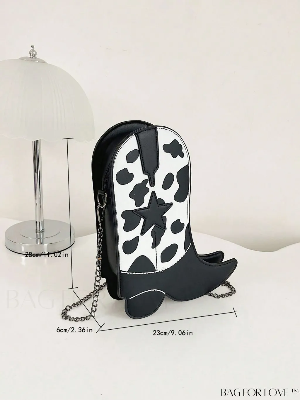 BagForLove - Chic Pink Cow Print Chain Bag - A Fun and Stylish Accessory